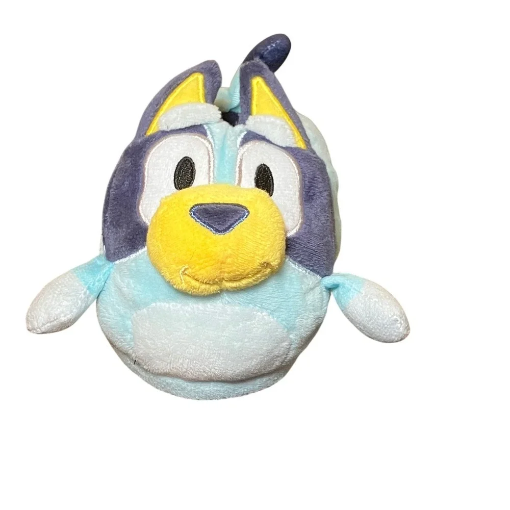 Bluey Bingo Plush Slippers Kids Size 7/8 Blue Orange Character House Shoes 3D